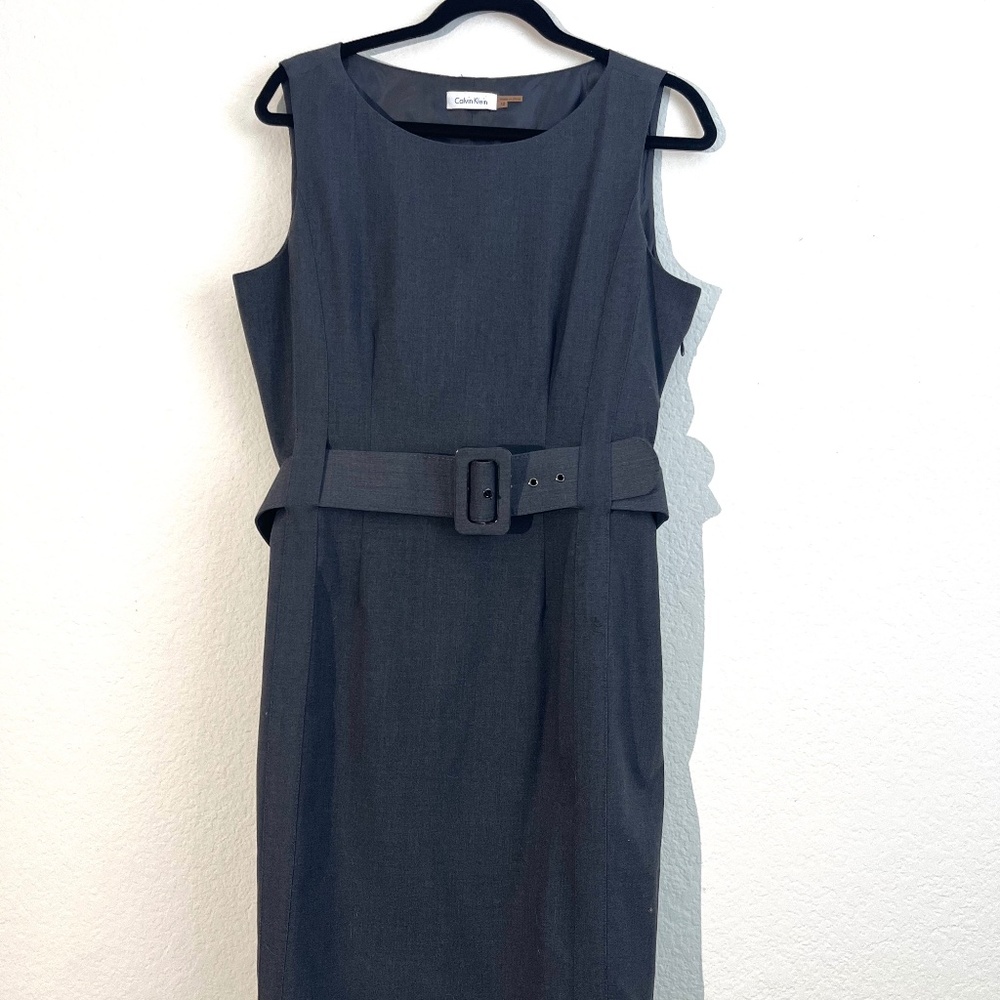 Calvin Klein gray sheath dress Size 12